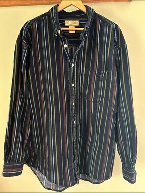 Men's 100% Cotton Corduroy Button-Down Shirt
